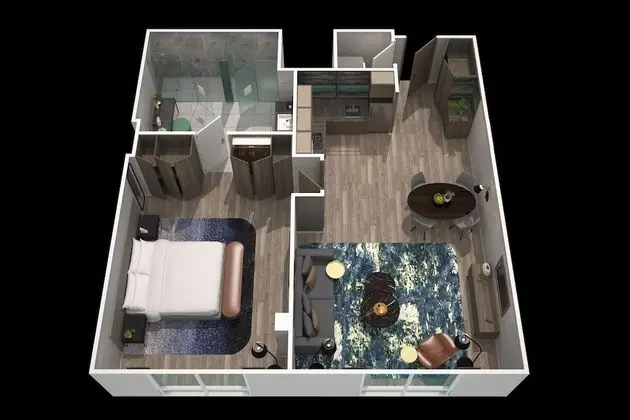 Apart Daire, 1 Yatak Odası, Sigara İçilmez, Avlu Manzaralı