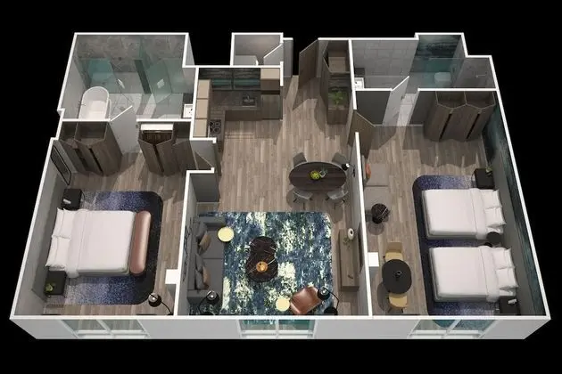 Apart Daire, 2 Yatak Odası, Sigara İçilmez