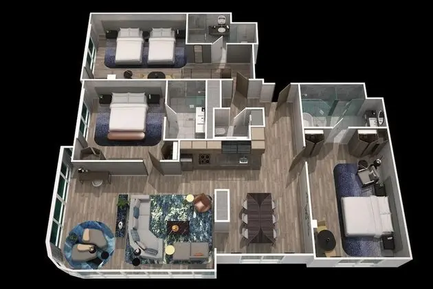 Apart Daire, 3 Yatak Odası, Sigara İçilmez, Şehir Manzaralı