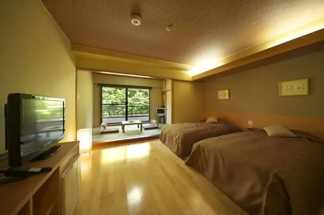 İki Ayrı Yataklı Oda (Modern twin room with tatami area)