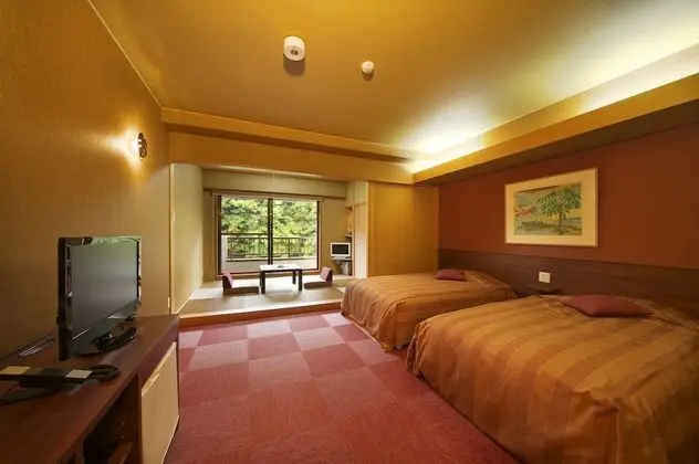İki Ayrı Yataklı Oda (Modern twin room with tatami area)