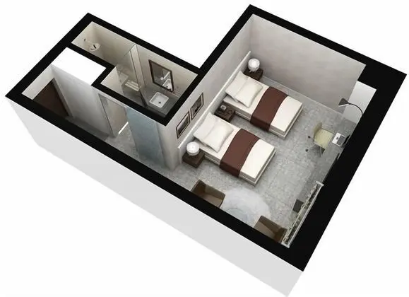 Deluxe İki Ayrı Yataklı Oda, 2 Tek Kişilik Yatak