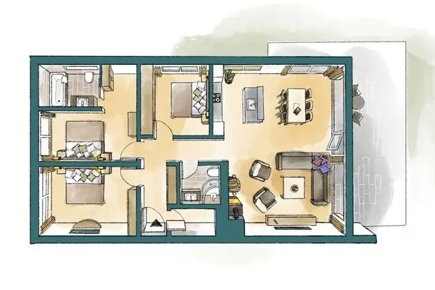 Exclusive Apart Daire, 3 Yatak Odası