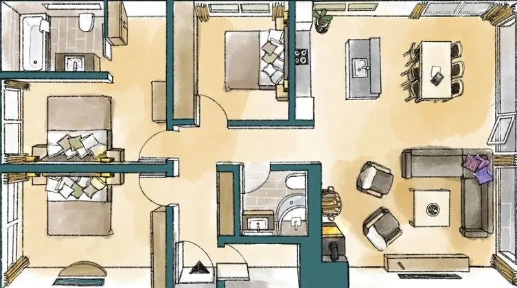 Exclusive Apart Daire, 3 Yatak Odası