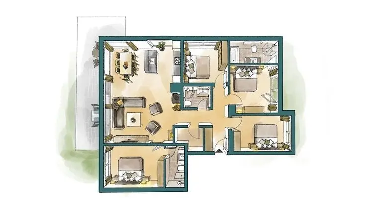 Exclusive Apart Daire, 4 Yatak Odası