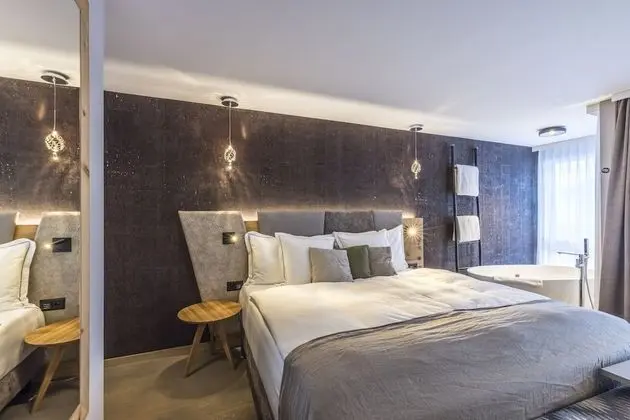 Tek Büyük Yataklı Oda, Balkon, Dağ Manzaralı (Spa Double Room with Matterhornview)