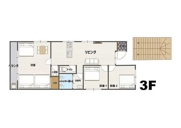 Apartment, 3 Bedrooms, Non Smoking (301)