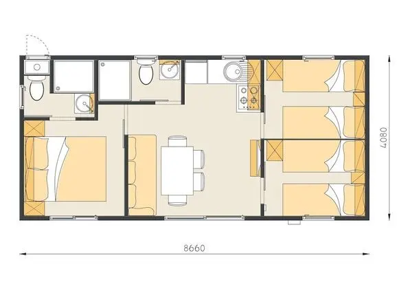Comfort Karavan, 3 Yatak Odası, Teras, Bahçeli