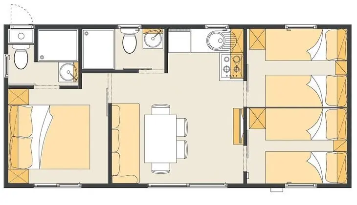 Comfort Karavan, 3 Yatak Odası, Teras