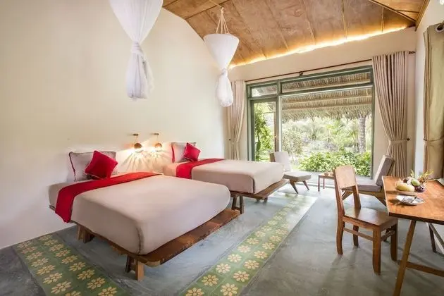 Bungalov, 2 Tek Kişilik Yatak, Bahçe Manzaralı