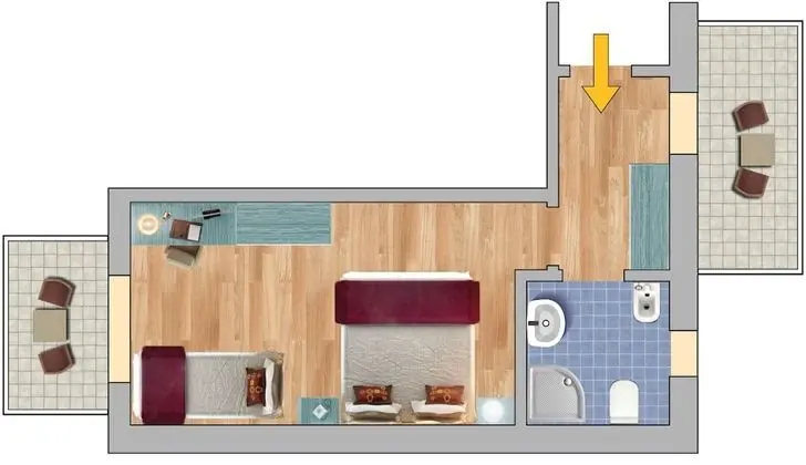 Üç Kişilik Oda, Teras