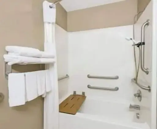 Oda, 1 Büyük (Queen) Boy Yatak, Engellilere Uygun (Mobility, Hearing, Tub w/Grab Bars)