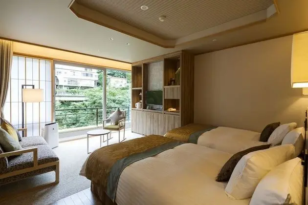 İki Ayrı Yataklı Oda, 2 Yatak Odası, Sigara İçilmez, Nehir Manzaralı (Mizunone, 29 sqm)
