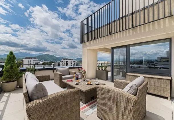 Panoramic Çatı Katı Süiti (Penthouse), 3 Yatak Odası, Teras, Dağ Manzaralı