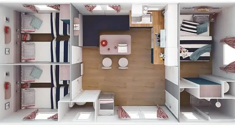 Karavan, 3 Yatak Odası, Teras, Havuz Manzaralı