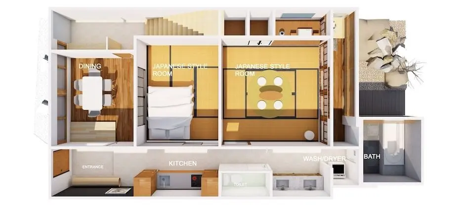 Deluxe Villa, 4 Yatak Odası (Modern Machiya - MIBU)