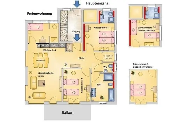 Comfort Apart Daire, 4 Yatak Odası, Teras, Şehir Manzaralı