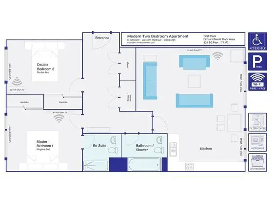 Luxury Apart Daire, Birden Çok Yatak, Sigara İçilmez, Şehir Manzaralı