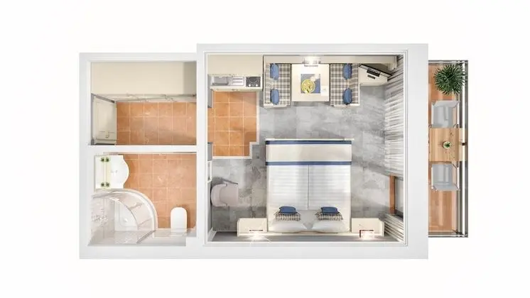 Tek Büyük Yataklı Oda