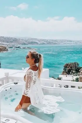 Honeymoon Süit, Sıcak Su Küveti, Deniz Manzaralı (Outdoor)