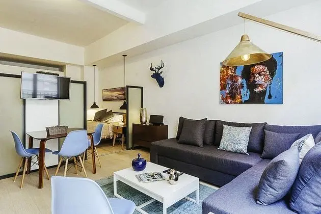 Design Çatı Katı (Loft), 1 Büyük (Queen) Boy Yatak ve Çekyat, Mutfak