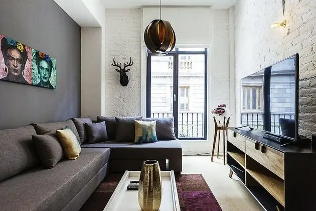 Design Çatı Katı (Loft), 1 Büyük (Queen) Boy Yatak ve Çekyat, Mutfak