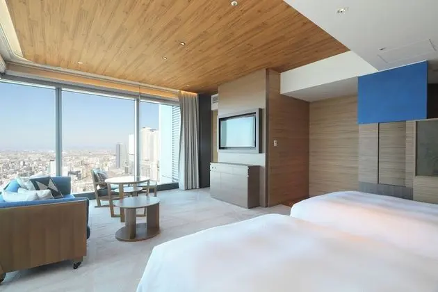 Deluxe İki Ayrı Yataklı Oda, Sigara İçilmez, Şehir Manzaralı (Lounge Access, Nagoya Station view)