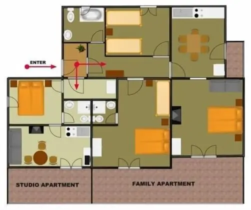 Apart Daire (Naki - terrace & free parking - A1(2))