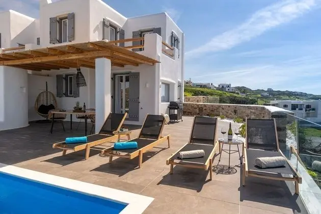 Deluxe Ev, 2 Yatak Odası, Kişiye Özel Havuzlu, Deniz Manzaralı (Turquoise Villa)