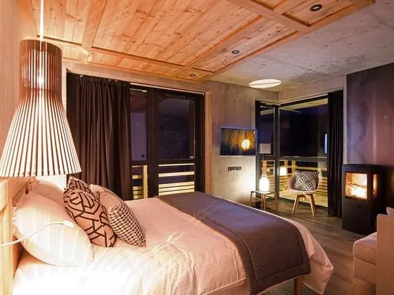 Deluxe Tek Büyük Yataklı Oda, 1 En Büyük (King) Boy Yatak, Şömine, Dağ Manzaralı