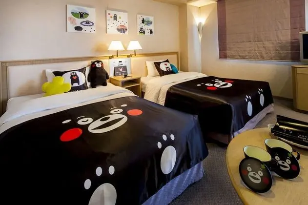 İki Ayrı Yataklı Oda (Kumamon Theme Hollywood Twin, Black)