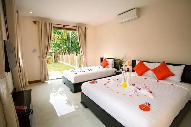 Deluxe Üç Kişilik Oda, 3 Yatak Odası, Bahçe Manzaralı
