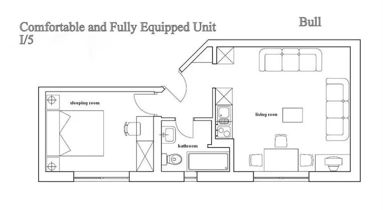 Apart Daire, 1 Yatak Odası, Teras