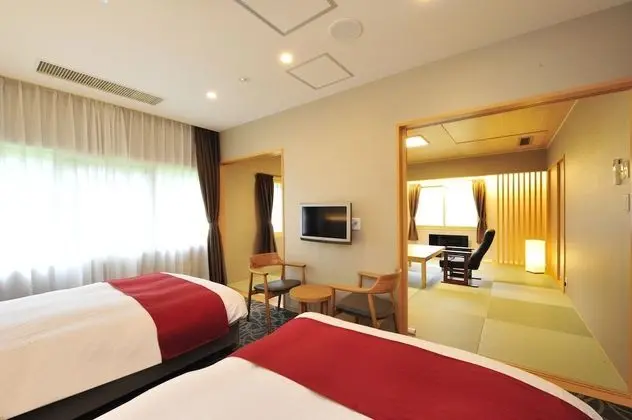 Deluxe İki Ayrı Yataklı Oda, Engellilere Uygun, Küvet (2 bed + Futon,private bath JP meal)