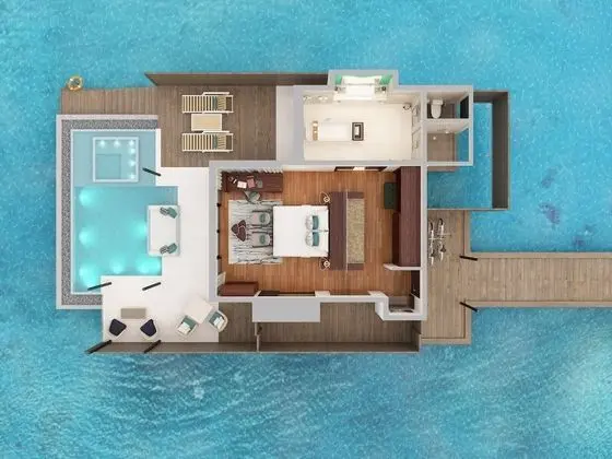 Deluxe Stüdyo, Kişiye Özel Havuzlu, Deniz Üstü
