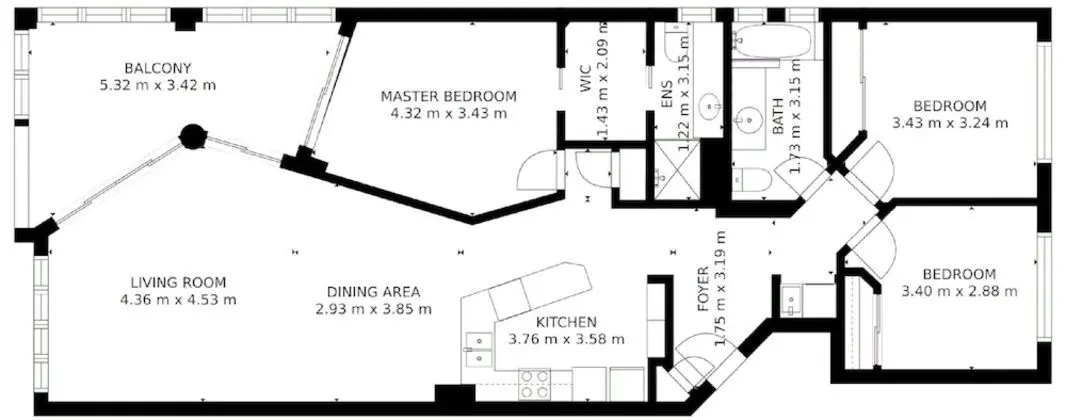 Family Apart Daire, 3 Yatak Odası, 2 Banyolu