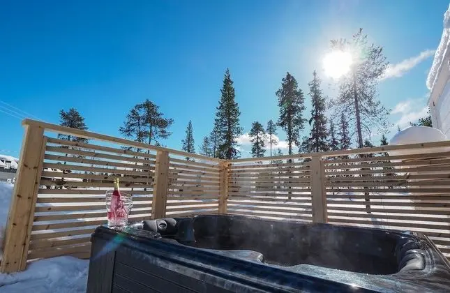 Sky View Cabin Deluxe with private outdoor hot tub