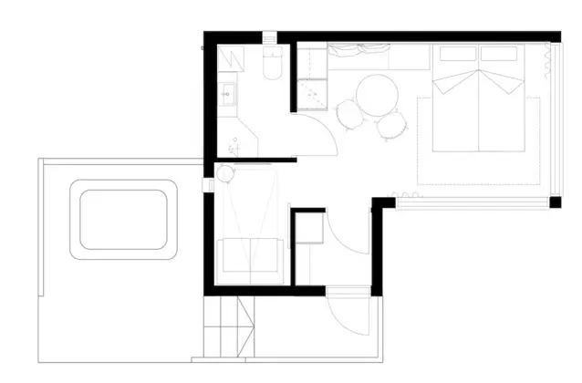 Sky View Cabin Deluxe with private outdoor hot tub