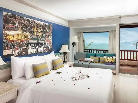 Deluxe Tek Büyük Yataklı Oda, 1 Çift Kişilik Yatak, Balkon, Deniz Manzaralı