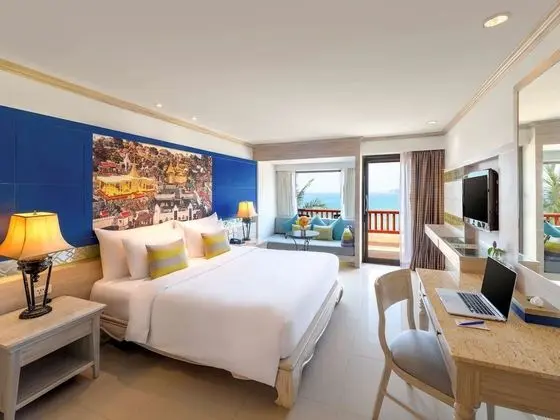 Deluxe Tek Büyük Yataklı Oda, 1 Çift Kişilik Yatak, Balkon, Deniz Manzaralı