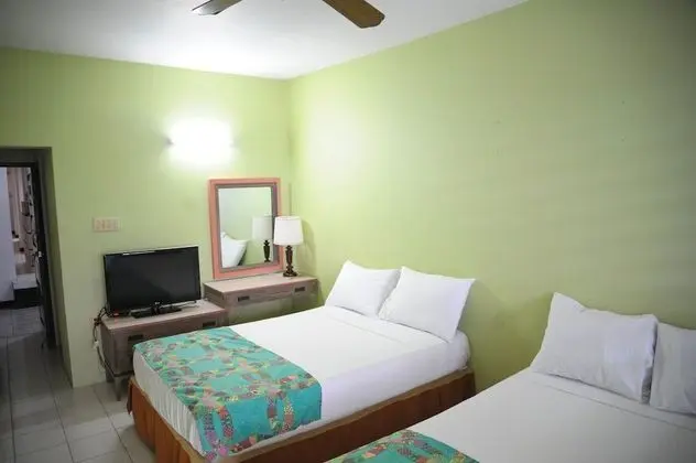 Standard with a Queen bed or 2 double beds, with Fan