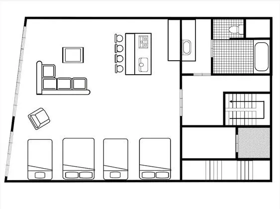 Luxury Stüdyo, Birden Çok Yatak, Mutfak