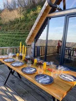 Bungalow, Deniz ve Dağ Manzaralı, Şömineli Soba