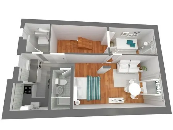 Design Apart Daire, 1 Yatak Odası, Balkon, Şehir Manzaralı