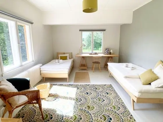 Kookos Twin Room, Shared Bathroom