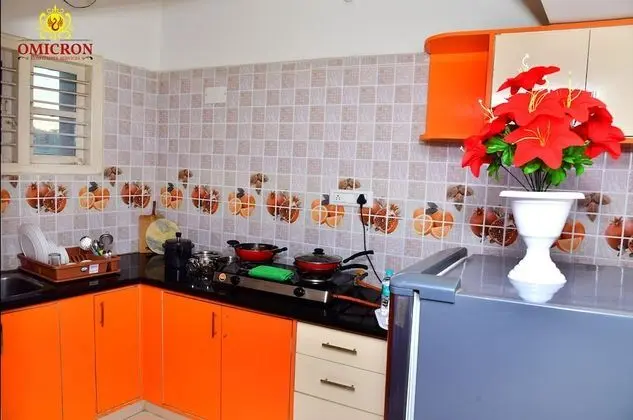 1 BHK Studio Rooms with Kitchen Amenities