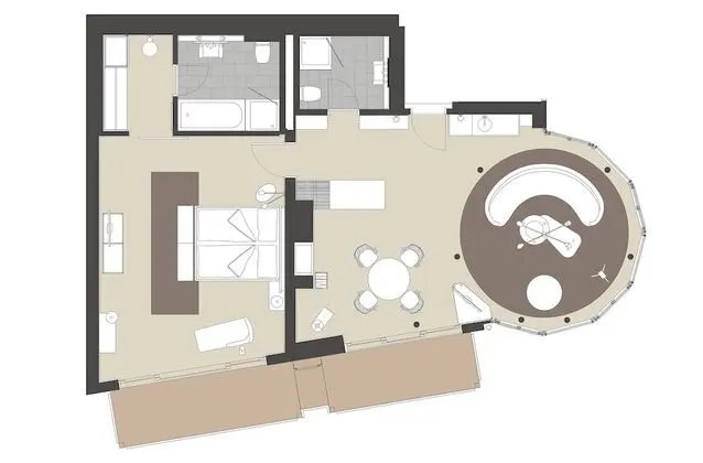Panoramic Süit, Dağ Manzaralı (Tower Suite)