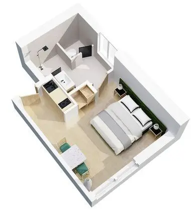 Deluxe Stüdyo, Sigara İçilmez, Buzdolabı ve Mikrodalga (Apartment Anna)