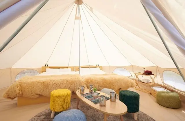 Standard Çadır, 2 Çift Kişilik Yatak, Sigara İçilmez, Dağ Yamacı (River View Deck Tent)