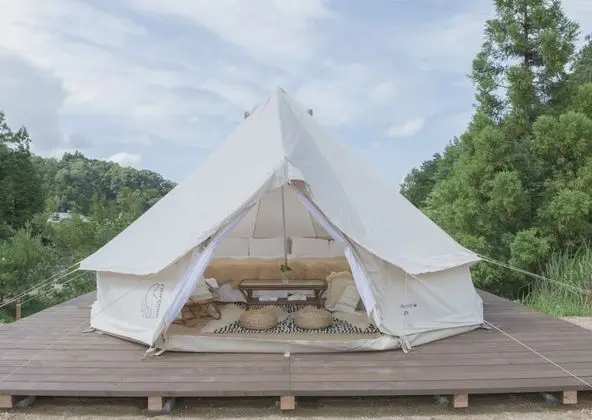 Standard Çadır, 2 Çift Kişilik Yatak, Sigara İçilmez, Dağ Yamacı (Vista Deck Tent)